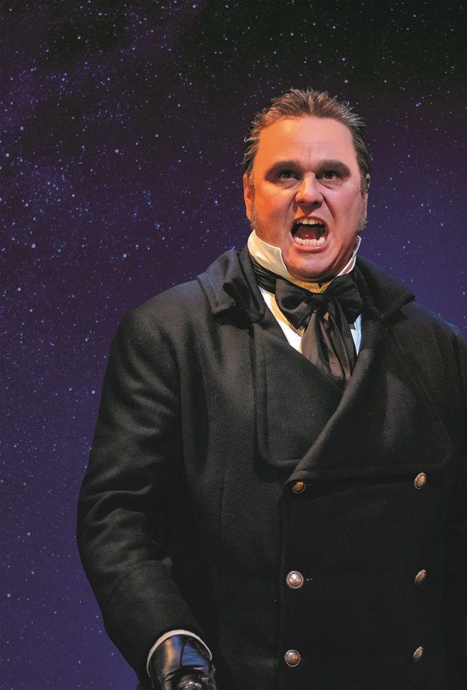 The magnificent Nic Greenshields plays Valjean's nemesis, Inspector Javert