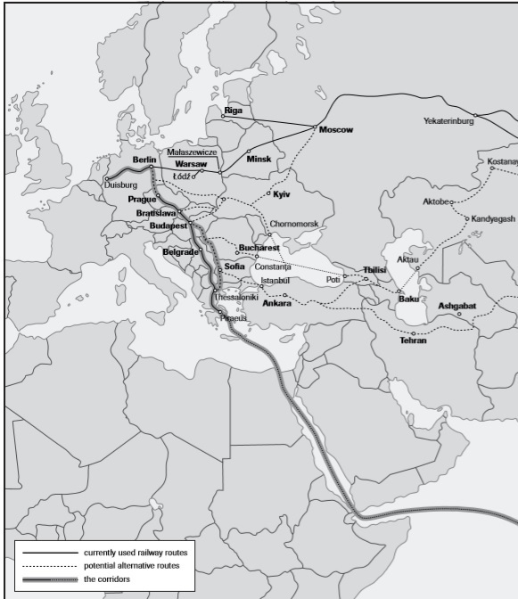 Fig. 1 Dalla Cina in Europa senza passare per l'Italia