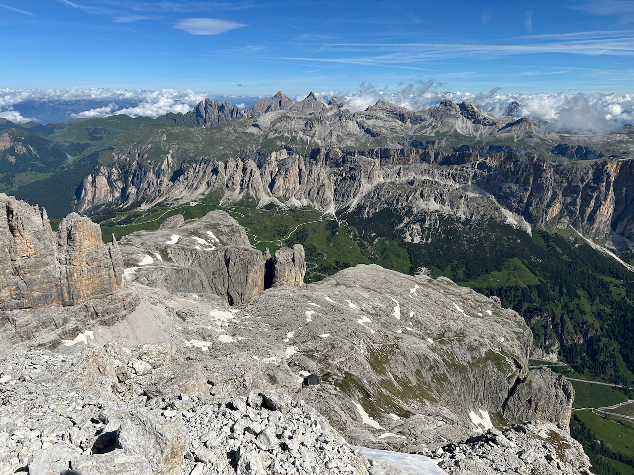 Blick über das Grödner Joch