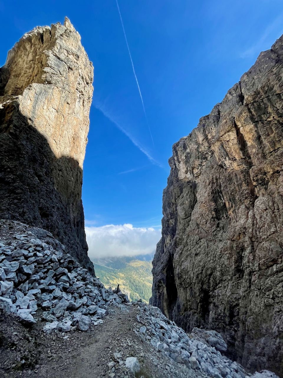 Der Weg flacht nur kurz ab