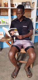 E. Bibi écrivain, déjà en pleine lecture