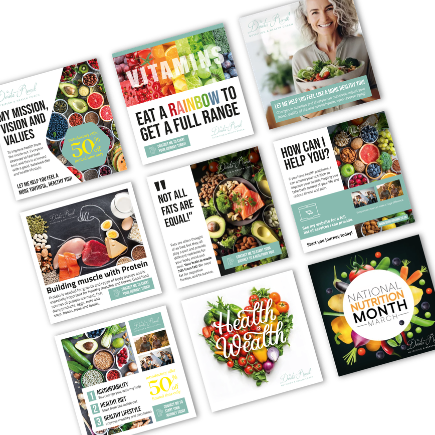 Nutrition social media posts