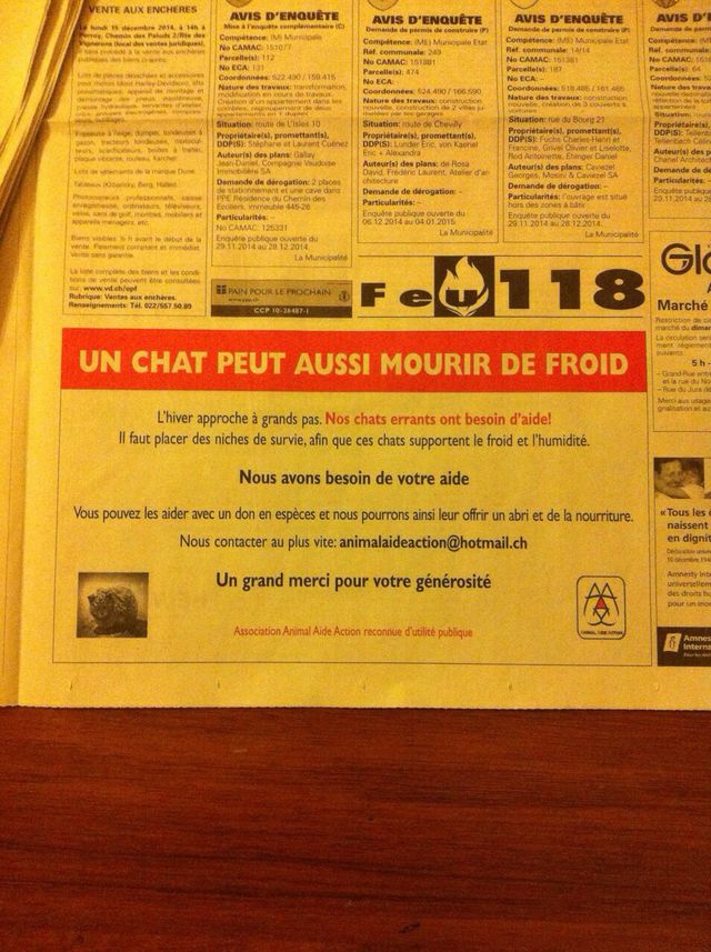 Apparu dans le Journal de La Côte le 4 décembre 2014.