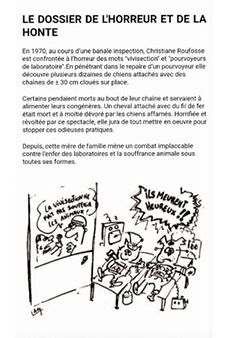 Article Christiane Roufosse combat vivisection 1970 
