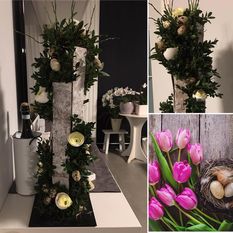 Bloemschikken paasstuk