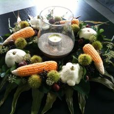 Bloemschikken herstkrans