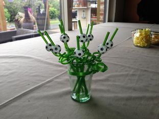 Themafeest voetbal tafeldecoratie