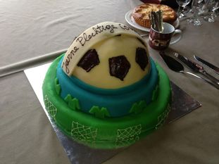 Themafeest voetbal taart