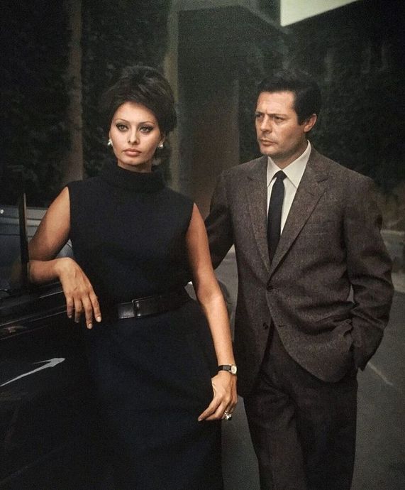 Sophia Loren and Marcello Mastroianni