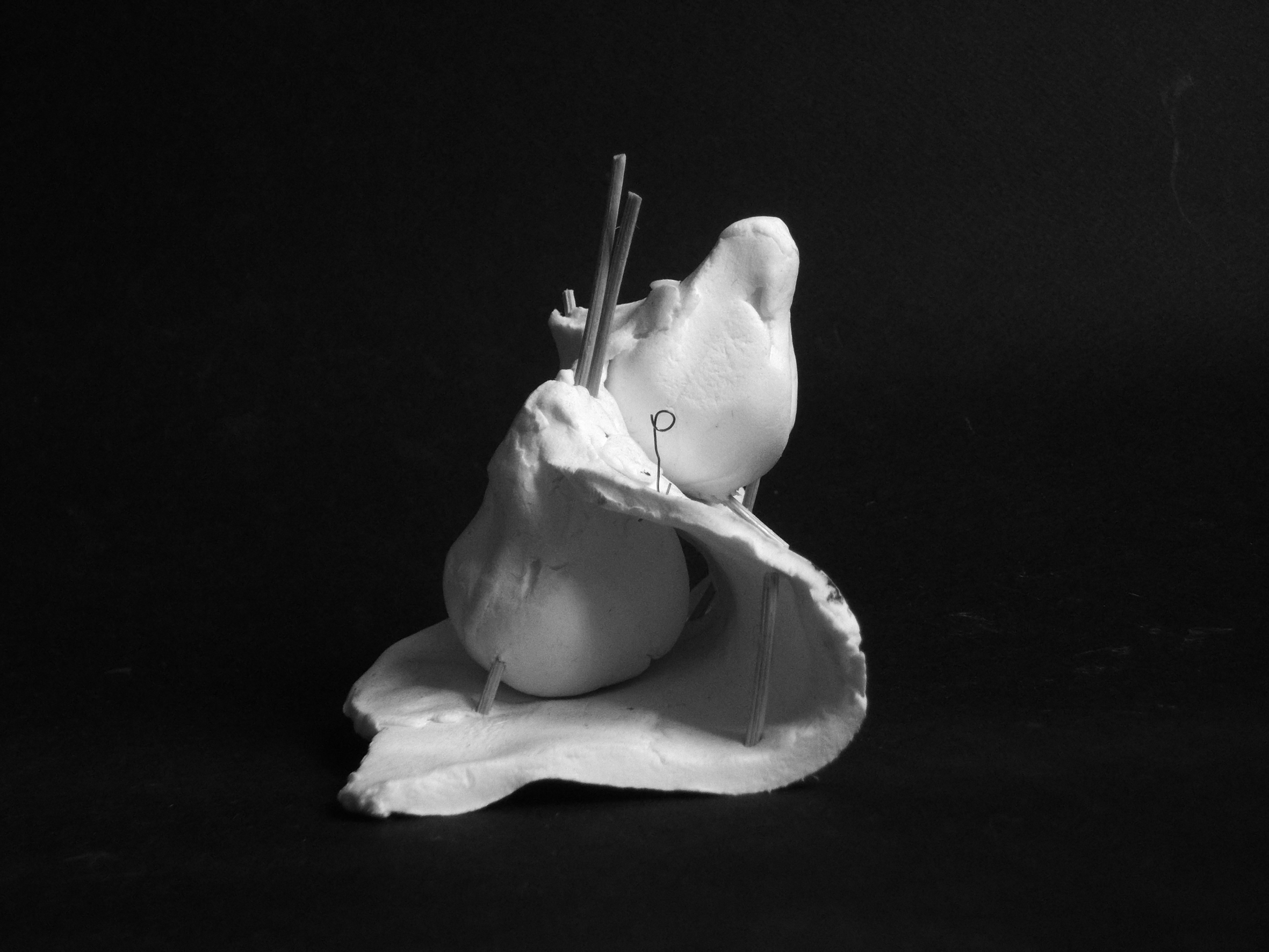 Fig. 1 Abstract model, section of circuit with outgrowing sleeping units, clay