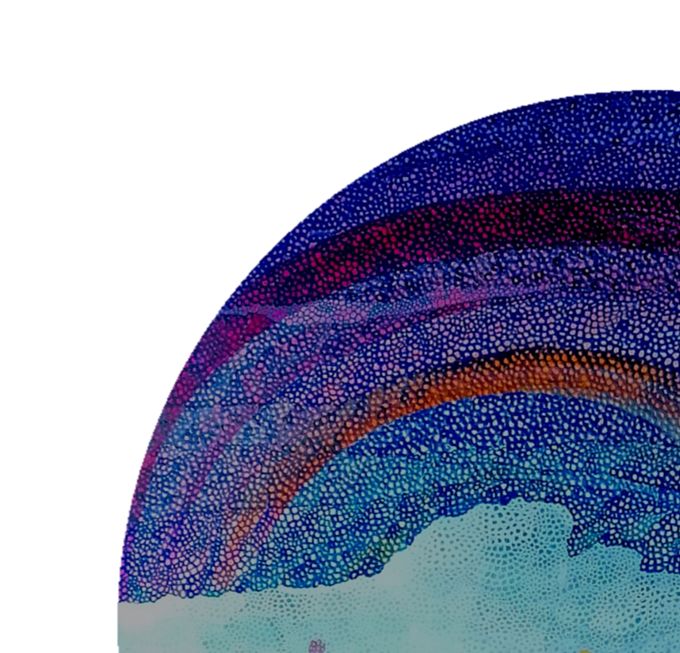 Entre outremers. Acrylique sur toile. 80/80