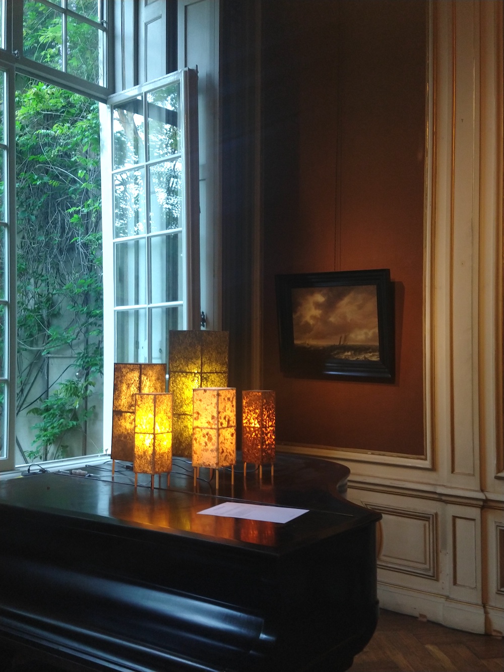 Light Object, handmade paper from plants