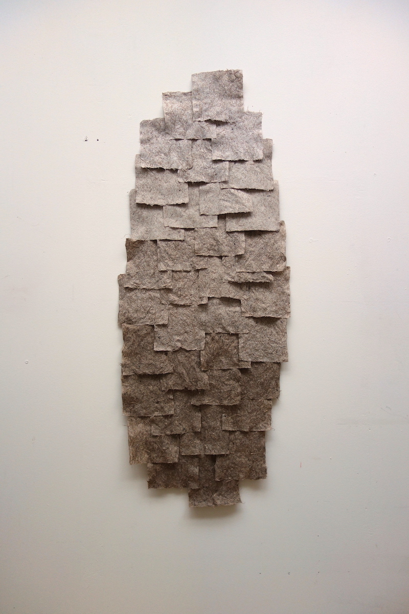 Paper tapestry#1, handmade paper from plants