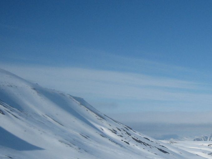 På toppen av Longyearbreen (med rifle denne dagen).