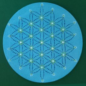 Blume des Lebens, blue