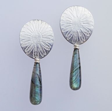 Ohrschmuck AG 925 Labradorit