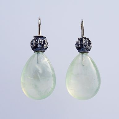 Ohrschmuck AG 925, Prehnit