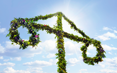 Midsommarfirande på Annies gård i Haverdal