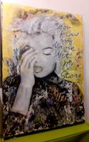 Akryl/mixed popart 50x70 cm