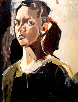 Young and unkissed in acrylic paint