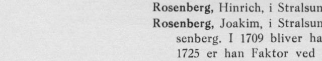 Utdrag ur Stöckel volym I om Rosenbergfamijen. 