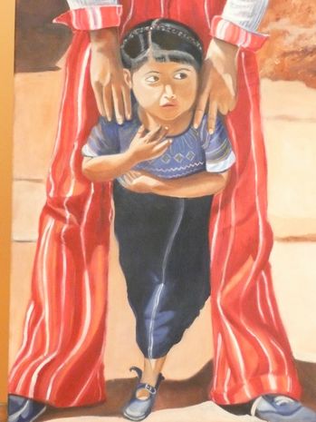 Vader en dochter Guatemala - verkocht.
60x50cm, 2012.