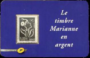 Le timbre Marianne en argent