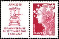 40e ANNIVERSAIRE DU 1ER TIMBRE ÉMIS A BOULAZAC