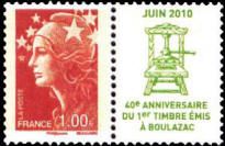 40e ANNIVERSAIRE DU 1ER TIMBRE ÉMIS A BOULAZAC