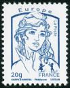 Type Marianne et la jeunesse 20g Europe bleu