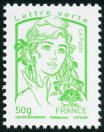 Type Marianne et la jeunesse 50g vert-jaune