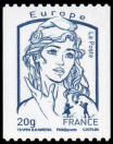 Type Marianne et la jeunesse 20g Europe bleu roulette