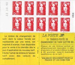 changement de tarif (Lettre D)