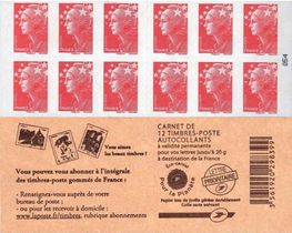 Vous pouvez vous abonner à l'intégrale des timbres-postes gommés