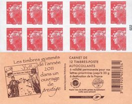 Les timbres gommés de l'année 2011 dans un ouvrage de prestige