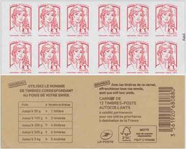 Carnet Couverture : pub nouveaux tarifs lettre prioritaire France