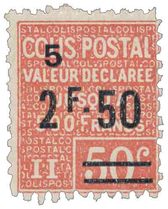 COLIS POSTAL Valeur Déclarée jusqu'à 500 Francs