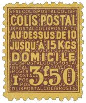 COLIS POSTAL AU DESSUS DE 10 JUSQU'À 15 KGS DOMICILE