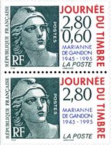 JOURNÉE DU TIMBRE MARIANNE DE GANDON 1945-1995