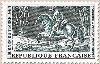 JOURNÉE DU TIMBRE 1964 COURRIER A CHEVAL, XVIIIe SIÈCLE