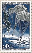 6 JUIN 1944 PARACHUTISTES S.A.S. ET COMMANDOS F.F.L.