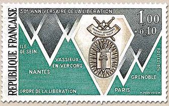 30e ANNIVERSAIRE DE LA LIBÉRATION ORDRE DE LA LIBÉRATION ILE DE SEIN N