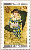 EUROPA CEPT PICASSO PAUL EN ARLEQUIN