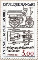 CENTENAIRE DE L'AUTOMOBILE Delamare-Deboutteville Malandin coupe-plan