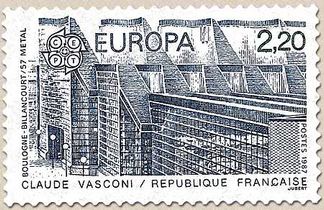 EUROPA CEPT CLAUDE VASCONI BOULOGNE-BILLANCOURT/57 MÉTAL