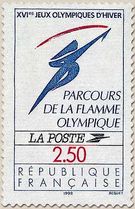 XVIes JEUX OLYMPIQUE D'HIVER PARCOURS DE LA FLAMME OLYMPIQUE