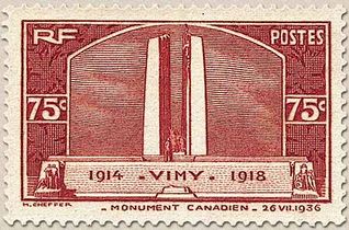 VIMY 1914-1918 - MONUMENT CANADIEN - 26 VII 1936
