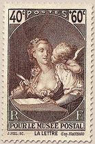 POUR LE MUSÉE POSTAL LA LETTRE d'après FRAGONARD