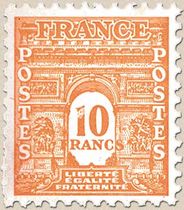 LIBERTÉ ÉGALITÉ FRATERNITÉ - type arc de Triomphe