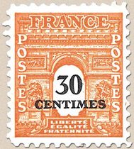 LIBERTÉ ÉGALITÉ FRATERNITÉ - type arc de Triomphe